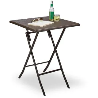Relaxdays Gartentisch 62 x 62 x 74 cm braun