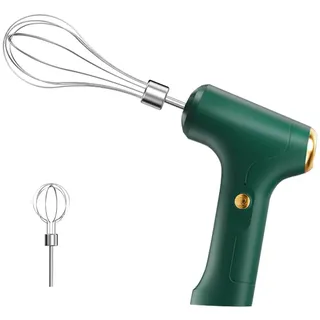 Kabellose Handmixer, 30W Elektrischer Handrührgerät mit Edelstahl-Schneebesen, 3 Geschwindigkeit, Wiederaufladbare Stabmixer für Eier/Milchshakes, Sahne/Butter