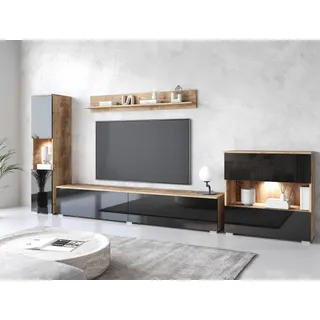 INOSIGN »PARIS«, (Komplett-Set, 4 St.), TV-Wand 300cm breite, grifflose Design, stehend und hängend montierbar