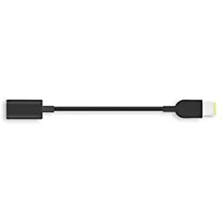 Lenovo 4X90U45346 USB-C-Kabeladapter Slim-Tip schwarz - Adapter für Kabel USB-C Slim-Tip, Stecker/Buchse, 0,018 m, schwarz)