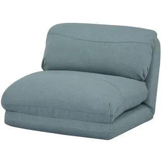 Mendler Schlafcouch Stoff 2-Sitzer grau-blau