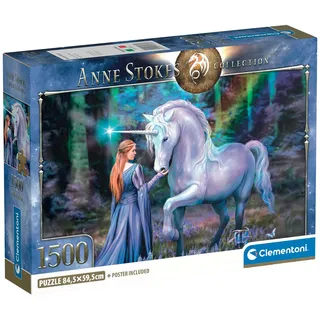 Clementoni Puzzle - Anne Stokes Bluebell Wood 1500 Stücke, compact Box - Puzzle für Erwachsene 14-99 Jahre, Geschenk für Mann und Frau, Made in Italy, 31735