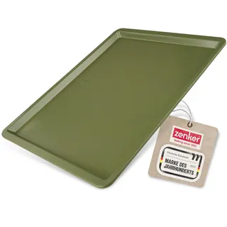 Zenker Backblech 42 cm x 32 cm x 1,5 cm – Ressourcenschonendes und Plätzchenblech Green Vision