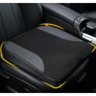 Lofty Aim Autositzkissen: bequemes Memory-Foam-Auto-Sitzkissen zum Autofahren, für Ischias-Schwanzknochen-Schmerzlinderung, Sitzkissen für Auto, LKW, Büro, Rollstuhl, Leder & 4D-Netz