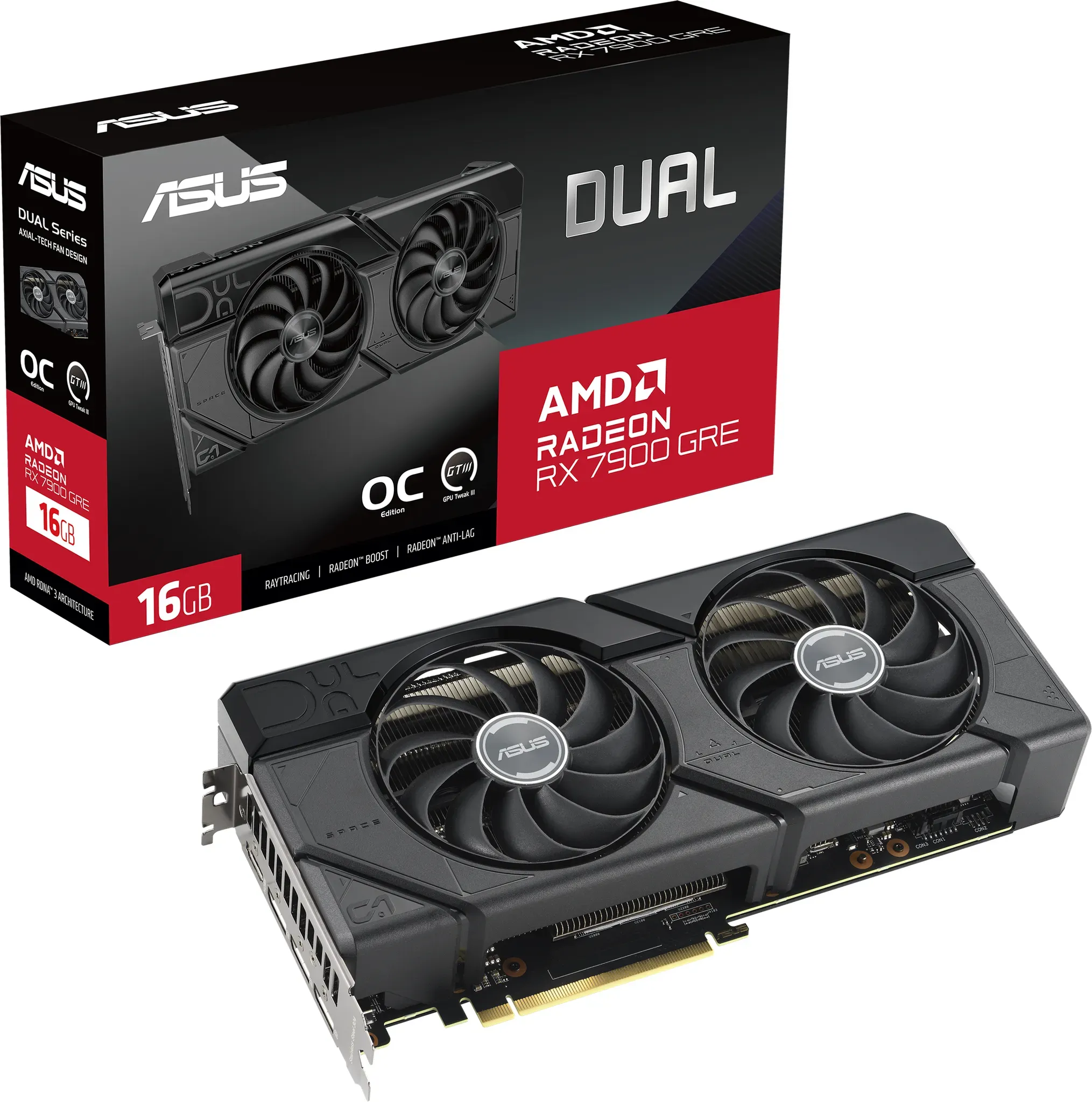 Bild von Dual Radeon RX 7800 XT OC, 16GB GDDR6, HDMI, 3x DP