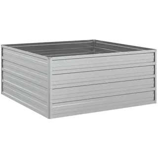 vidaXL Garten-Hochbeet 100 x 100 x 45 cm Silber