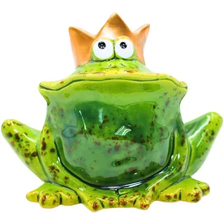 Dekohelden24 Deko Frosch 16 cm Grün