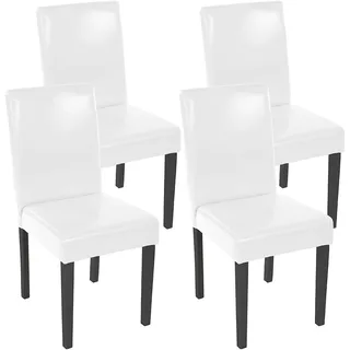 Mendler Esszimmerstuhl Littau Kunstleder weiß 4er Set
