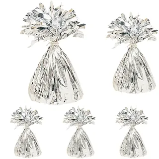 Amscan 991365-18 - Ballongewicht Folie Silber, 170 g (Packung mit 5)