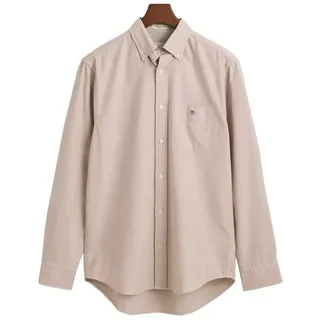 Gant Oxford Langarmhemd - Warm Khaki - XL