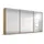 Schwebetürenschrank OTELI 360 x 210 x 62 cm Beige/Braun