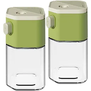 DSYZWEE 2 in 1 Glas-Salzstreuer mit Seitlichem Ausgießer, 200ml Borosilikatglas Gewürzstreuer, BPA-frei Glaszuckerspender, für Zucker, Salz, Haus, Camping, Küche, Gril