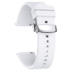 BINLUN Silikon Uhrenarmband Schnellverschluss Gummi Uhrenarmbänder für Herren Damen mit Faltschließe Smartwatch Armband 18mm 19mm 20mm 21mm 22mm 24mm Ersatzarmband in 8 Farben