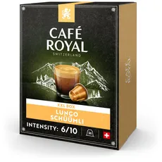 Café Royal Lungo Schüümli 36 Kapseln für Nespresso Kaffee Maschine - 6/10 Intensität - UTZ-zertifiziert Kaffeekapseln aus Aluminium