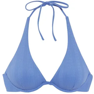 Copenhagen Studios Bügel-Bikini-Top »Nela« aus modischer Strukturware, blau