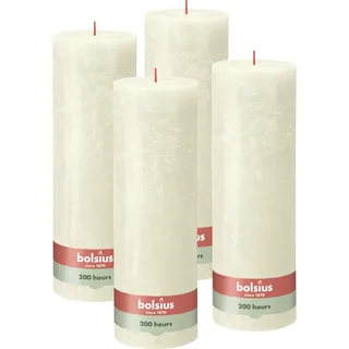 Bolsius Rustikale Stumpenkerze XXL 30 x 10 cm elfenbein 4 St.