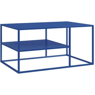 [en.casa] Couchtisch Solund 45/90/60 cm , Dunkelblau , Metall , Rechteckig , 90x45x60 cm , Wohnzimmer, Wohnzimmertische, Couchtische