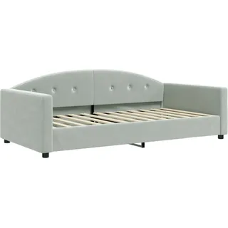 vidaXL Tagesbett Hellgrau 100x200 cm Samt - Grau