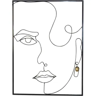 HOFMANN LIVING AND MORE Wanddekoobjekt »Wanddekoration« aus Metall, mit Rahmen, schwarz