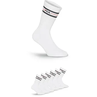 Fila Sportsocken, (6er Pack), mit eingestricktem Logo, weiß