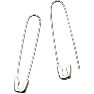 37 mm Sicherheitsnadel Ohrringe für Damen und Mädchen 925 Sterling Silber Creolen Knorpelohrringe Huggie Creolen Statement Ohrringe Minimalistischer Schmuck