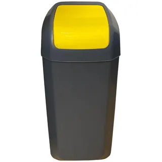 WELL HOME MOBILIARIO & DECORACIÓN Cubo - Mülleimer mit Schwingdeckel, 15 l, Gelb