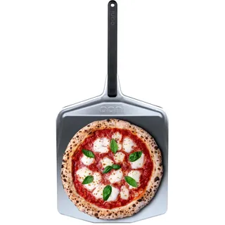 Ooni Pizzaschaufel 35 cm – Pizzaschieber aus superglattem Aluminium mit langem Griff – Pizzaschaufel zum Schieben, Wenden und Herausnehmen von Pizzen Zubehör