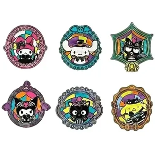 Funko Loungefly Hello Kitty & Friends Halloween Stained Glass Pin | Offizielles Anime Merch - Pin Anstecker in Blind Box für Rucksack und Jacke - Überraschungsgeschenk für Sammler