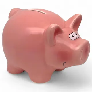 MIJOMA Dolomit Spardose mit Schloss und Schlüssel – stilvolle Geldbox als Geldgeschenkverpackung und dekorative Aufbewahrung - Schwein rosa