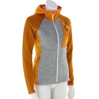 Ortovox Damen Fleece GP Classic Knit Hoodie Jacke (Größe L, orange)