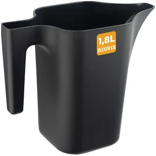 BEGRIS® Universal Gießkanne 1.8L Blumengießkanne Handgießbehälter, Gießkanne für Pflanzen, Blumen Kunststoff Schwarz