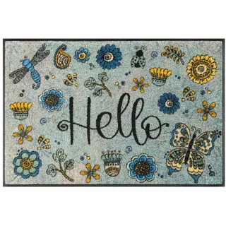 Wash+Dry by Kleen-Tex Fußmatte »Hello Flowers« rechteckig, bunt