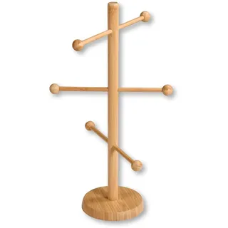 KESPER | Brez'n- und Wurstständer, 6-armig, Material: Bambus, Maße: Ø 15 cm/Höhe: 50 cm, Farbe: Braun | 58616