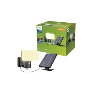 Philips LED Tylus 929004632301 Solar-Außenwandleuchte mit Bewegungsmelder LED 6 W Schwarz
