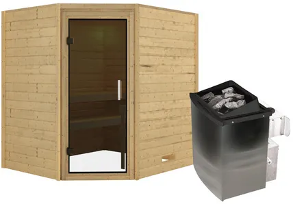 Bild von KARIBU Sauna Mia inkl. 9 kW Saunaofen mit Steuerung