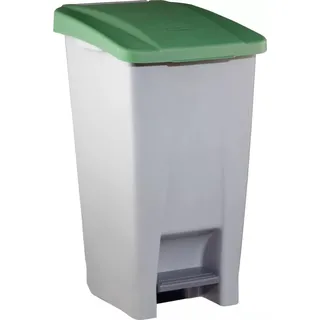 Tretabfalleimer grau/grün, Inhalt: 60 Liter - Grau, Grün