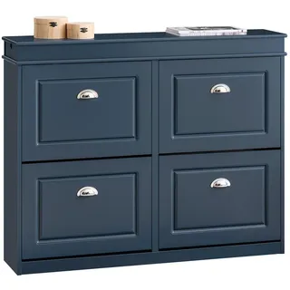 SoBuy Schuhkipper Blau , Holzwerkstoff , 104x83x24 cm , Garderobe, Schuhaufbewahrung, Schuhkipper
