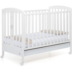 Foppapedretti Babyfly, Kinderbett mit verstellbarem Seitenteil, 131 x 71 x 103 cm, 25 kg, weiß