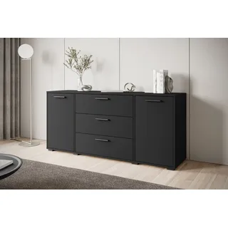 INOSIGN Sideboard »BOGOTA«, moderne Kommode, Schubladenschrank mit verstellbaren Einlegeböden schwarz