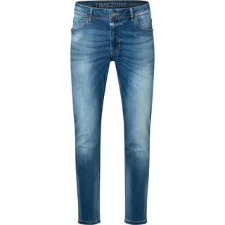 Timezone Modische Jeans mit klassischem Schnitt und modernem Design Größe: 40W / 34L - Blau