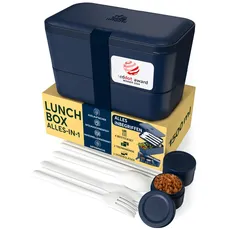 Bild Bento Lunchbox verschachtelbar 1500 ml All-in-One, Bento Box Erwachsene, Mahlzeit Prep Container für Männer