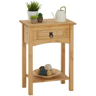 CARO-Möbel Konsolentisch Salsa , Braun , Holz , Kiefer , Vintage , 53x73x35 cm , Wohnzimmer, Wohnzimmertische, Konsolentische