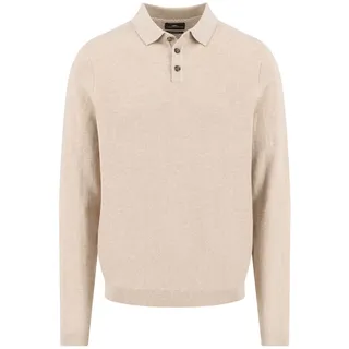 Strickpullover FYNCH-HATTON, Herren, Gr. L, beige (light taupe), Strick, Obermaterial: 95% Baumwolle, 5% Kaschmir, unifarben, regular fit taillenbedeckt, ohne Ausschnitt, Pullover Strickpullover, mit Logo Stickerei