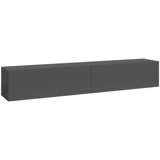 [en.casa] Evaton Hängelowboard 180 x 32 x 30 cm Dunkelgrau Holzwerkstoff