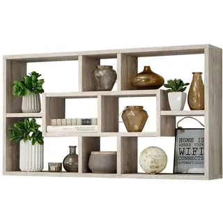 FMD Lasse Wandregal 87 x 48 x 16 cm Braun
