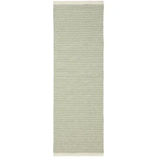 benuta Wollteppich-Läufer Laura handgewebt 80/250 cm , Grün , Textil , Gepunktet , Rechteckig , 80x250 cm , für Fußbodenheizung geeignet, in verschiedenen Größen erhältlich , Teppiche und Böden, Teppiche, Teppichläufer, Läufer