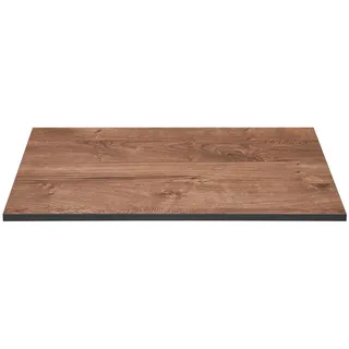 Xora Waschtisch-Abdeckplatte , Schwarz, Eichefarben , Holzwerkstoff , eckig , 44.5x1.6x73 cm , Made in Germany , Badezimmer, Waschbecken & Armaturen, Waschbecken