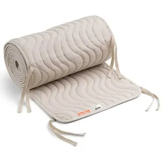 Done By Deer Gesteppter Bettnestchen Mit Wellen Und Bändern - Sand - One Size