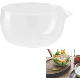 350ml Glasschale mit Ausgießer,Matcha Schale,Klassische handgefertigt japanische Matcha Bowl,Saucenschale,Glasschale Matcha Bowl,für Küche zu Hause Teestoom Anfänger Matcha Latte,für Transparent