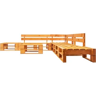 vidaXL 6-tlg. Garten-Lounge-Set aus Paletten Holz Honigbraun - Braun
